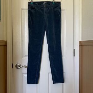 LOFT Modern Skinny Cordoroy Pants Dusty Teal, size 28/6